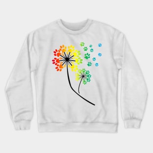 Dog LGBT Dandelion Crewneck Sweatshirt